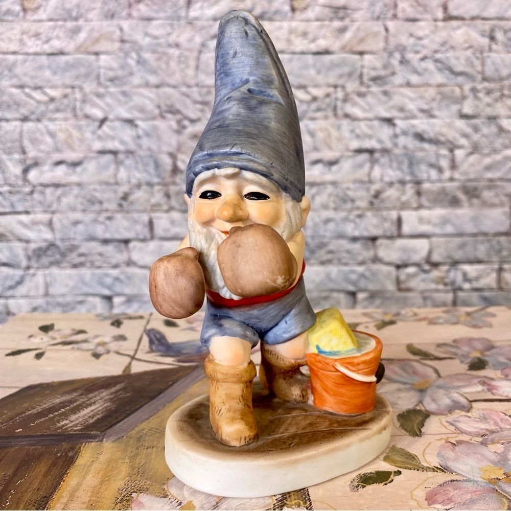 Vintage Ceramic Boxer Gnome Fantasy Creature Gnome Elf Decor